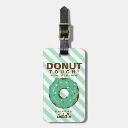 Green Donut Luggage Tag ラゲッジタグ (正面縦)