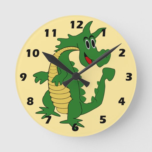 Green Dragon Design ラウンド壁時計 (正面)