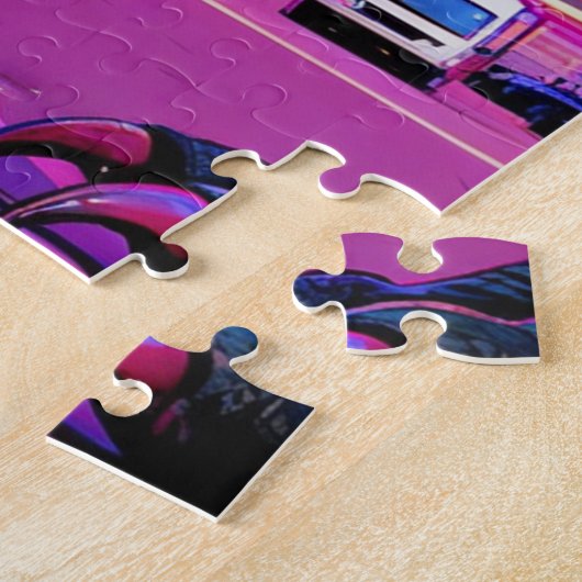 Green Dragon vs Dinosaur ジグソーパズル (側面)