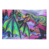 Green Dragon vs Dinosaur 枕カバー (裏面)