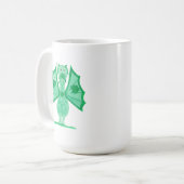 Green Dragon With Shamrocks コーヒーマグカップ (正面左)