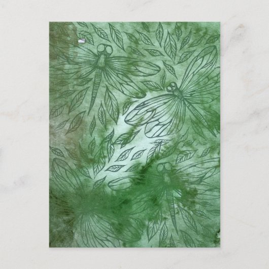 Green Dragonflies Dragonfly Lovers                 ポストカード (正面)