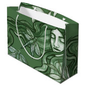 Green Dragonfly Goddess Art Dragonflies     ラージペーパーバッグ (裏面アングル)