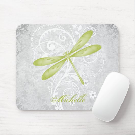 Green Dragonfly Personalized マウスパッド (マウス)
