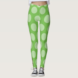 Green Dream Large Polka Dot Leggings レギンス