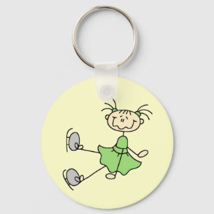 Green Dress Figure Skater Tshirts and Gifts キーホルダー