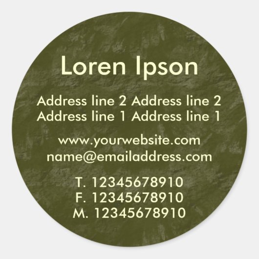 Green Earthビジネス/プロファイル ラウンドシール (正面)