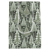Green Earth Christmas Pattern#6 ID1009 ミディアムペーパーバッグ (裏面)