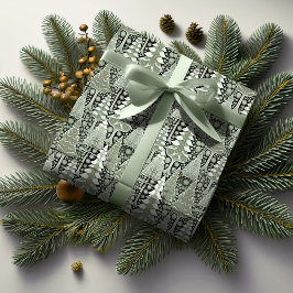 Green Earth Christmas Pattern#6 ID1009 ラッピングペーパー