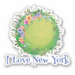 Green Earth I Love カラフル New Yorkステッカー シール