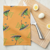 Green Eggs and Ham Pattern キッチンタオル (四つ折り)