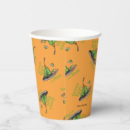 Green Eggs and Ham Pattern 紙コップ (右)