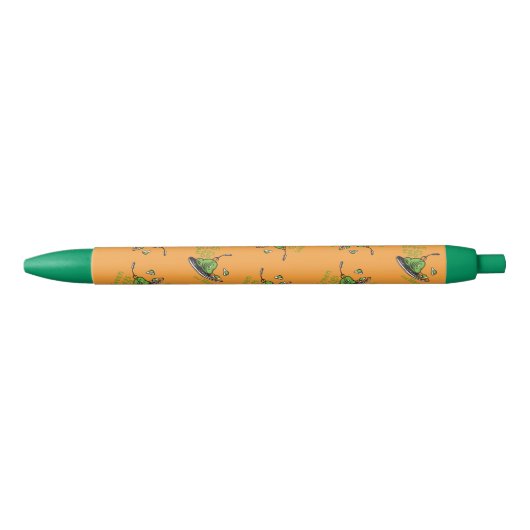 Green Eggs and Ham Pattern 黒ボールペン (正面)