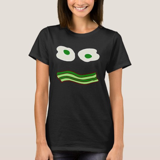 Green Eggs Bacon Brunch Humor  Graphic Tシャツ (正面)
