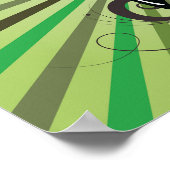 Green Electric Guitar ポスター (角)