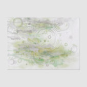 Green Elegant Abstract Decoupage Tissue Paper 薄葉紙 (正面)