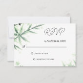 Green Elegant Classic Wedding RSVP (正面)