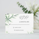 Green Elegant Classic Wedding RSVP (スタンド正面)