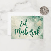 Green elegant Eid Mubarak Note Card ノートカード (正面/裏面インサイチュ)