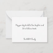 Green elegant Eid Mubarak Note Card ノートカード (裏面)