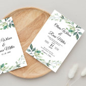 Green Elegant Wedding 招待状