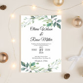 Green Elegant Wedding 招待状
