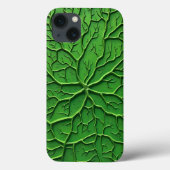 Green Embossed Tree Texture iPhone Case Case-Mate iPhoneケース (裏面)