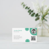 Green Emerald Aesthetic Classic Professional  名刺 (スタンド正面)