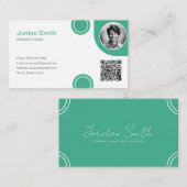 Green Emerald Aesthetic Classic Professional  名刺 (正面/裏面)