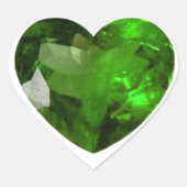 Green Emerald Heart Sticker ハートシール (正面)