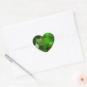 Green Emerald Heart Sticker ハートシール (封筒)