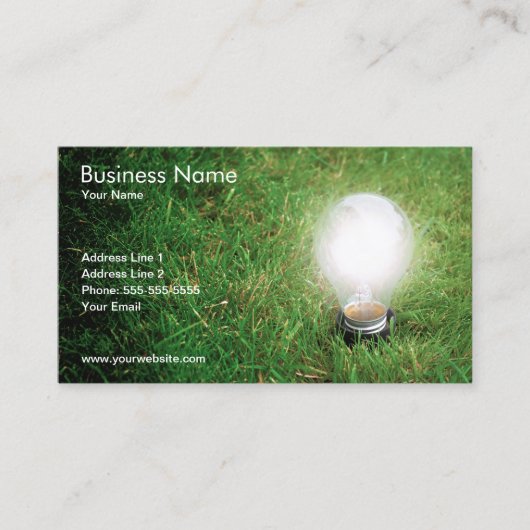 Green Energy Business Cardテンプレート 名刺 (正面)