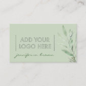 Green Essential Oils Add your custom logo floral 名刺 (正面)