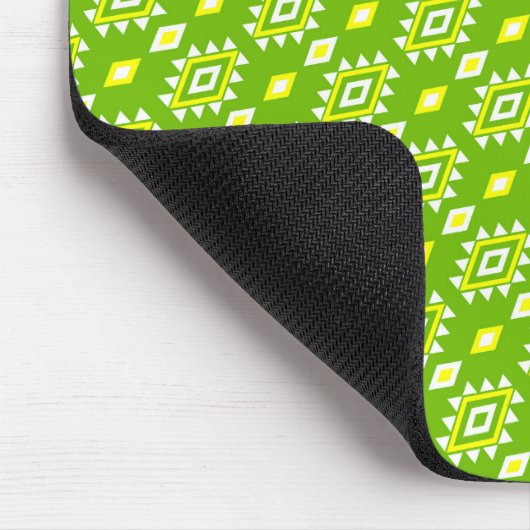 Green Ethnic Pattern Mouse Pad マウスパッド (コーナー)
