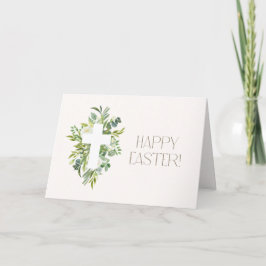 Green Eucalyptus Design Easter Holiday Card サンキューカード