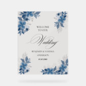 Green Eucalyptus Wedding Welcome Sign アクリルサイン (正面)