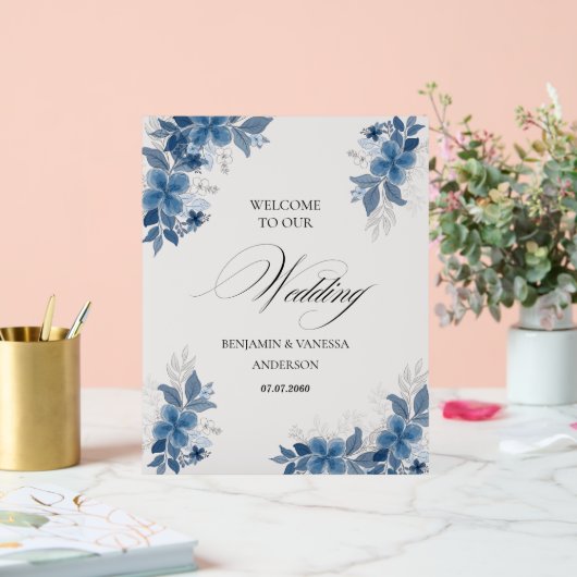 Green Eucalyptus Wedding Welcome Sign アクリルサイン (ウェディング)