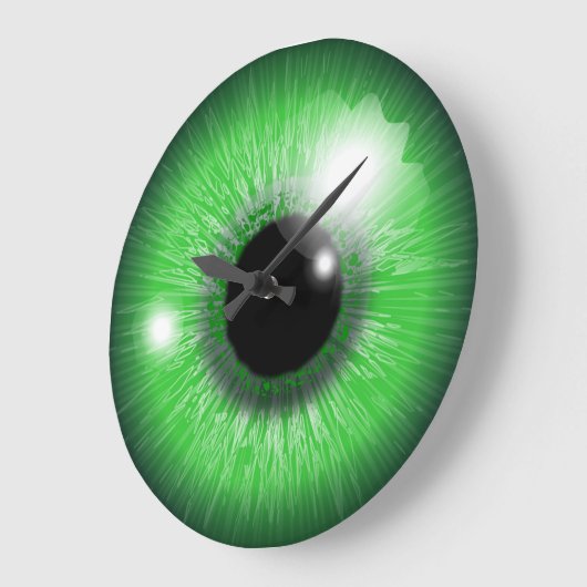 green eye iris design ラージ壁時計 (傾斜)