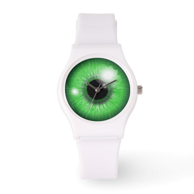 green eye iris design 腕時計 (正面)