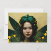 Green Fairy 4.25インチx 5.5インチフラットノートカード ノートカード (裏面)