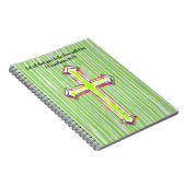 Green Faith Cross Bible Verse Journal Notebook ノートブック (右側)