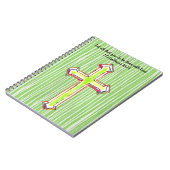 Green Faith Cross Bible Verse Journal Notebook ノートブック (左側)