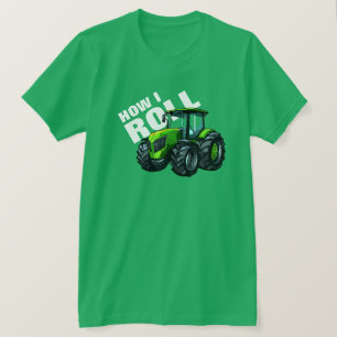 Green Farm Tractor転がと「How I」 Tシャツ
