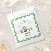 Green Farm Tractor Boys Any Age Birthday フェイバーバッグ (クリップ留めされた状態)