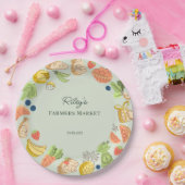 Green Farmers Market Farm Fresh Birthday ペーパープレート (パーティー)