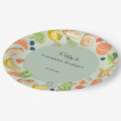 Green Farmers Market Farm Fresh Birthday ペーパープレート (アングル)