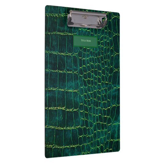 Green Faux Leather Style Clipboard クリップボード (右)