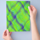 Green Faux Snakeskin Bulk Scrapbook Paper Pages チラシ (手)