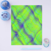 Green Faux Snakeskin Bulk Scrapbook Paper Pages チラシ (シングル)