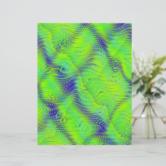 Green Faux Snakeskin Scrapbook Paper 2-Sided Page (スタンド正面)